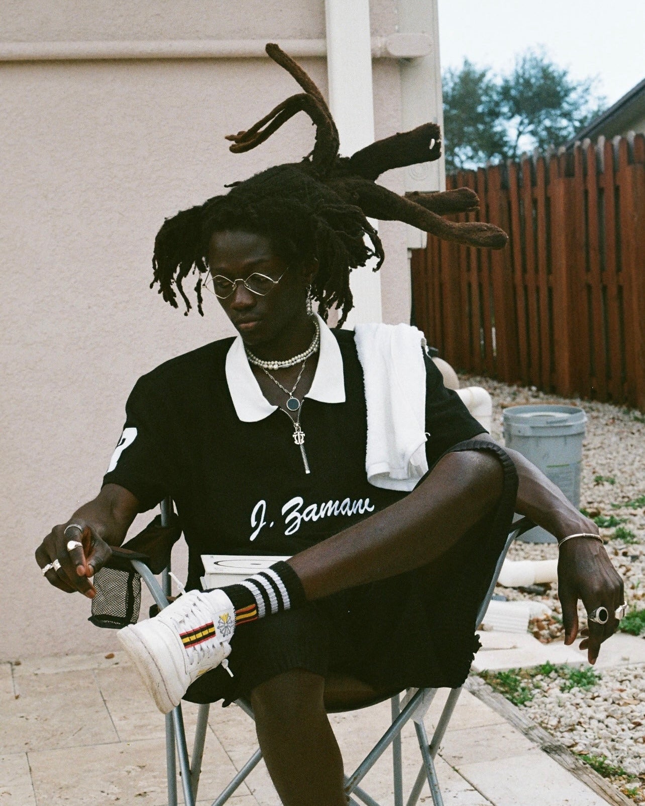 Quarter zip polo shirt